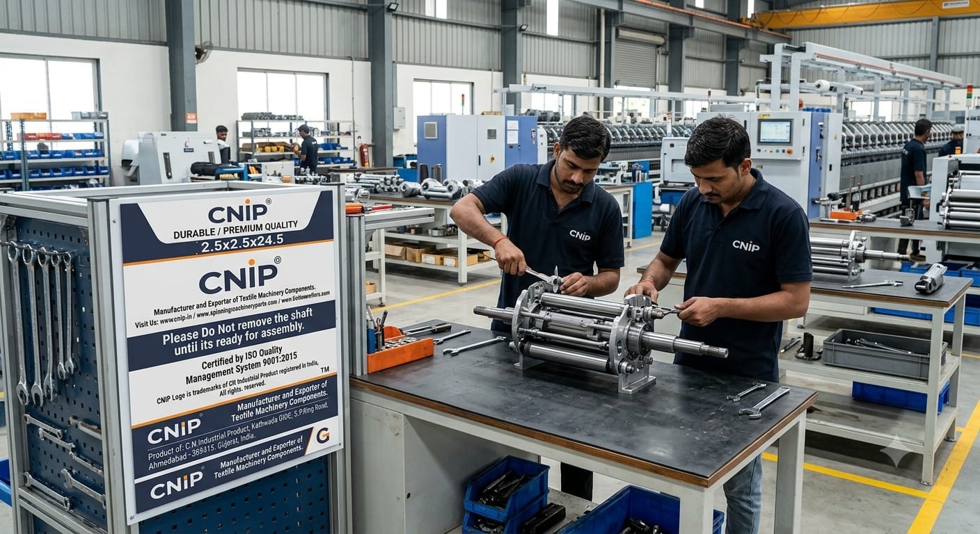 CNIP engineers service spinning machine